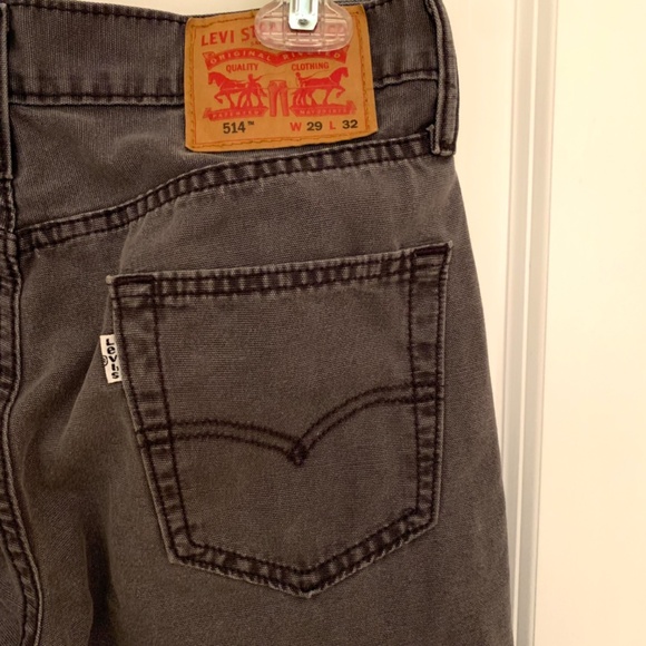 Mens Levi's 514 White Tab Straight Fit Jeans Grey Size 29/ 32 - Picture 9 of 14